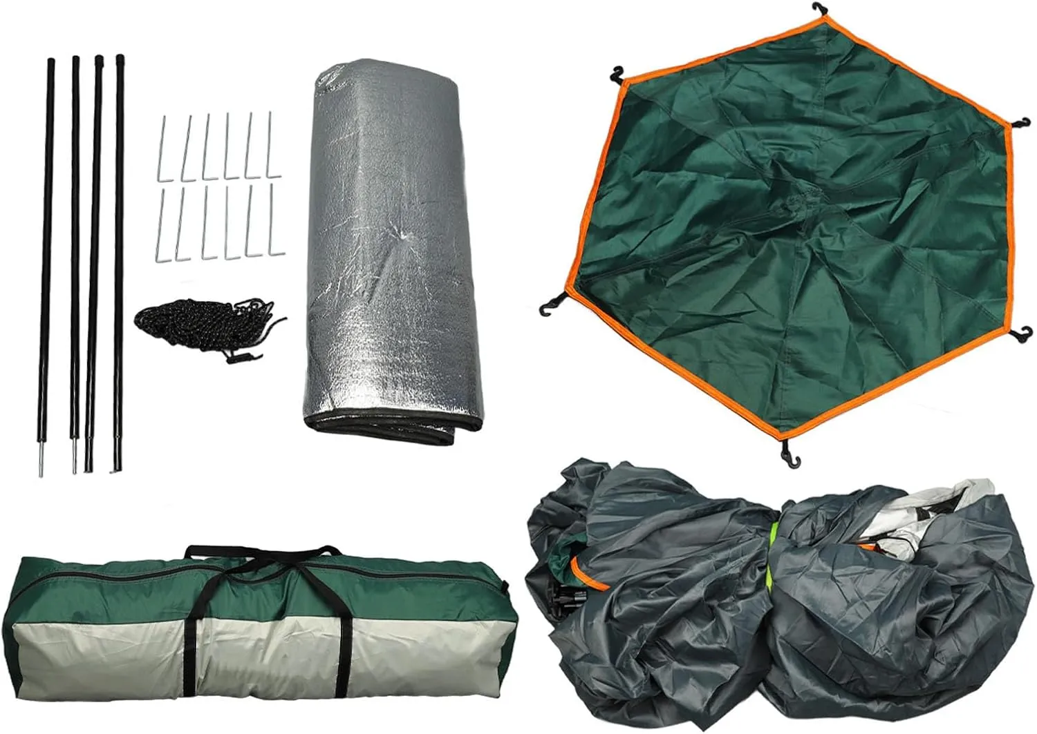 Portable Hex Sun Shade Tent for Camping, Rainproof Automatic Setup Tent with Oxford Cloth Suitable for Beach