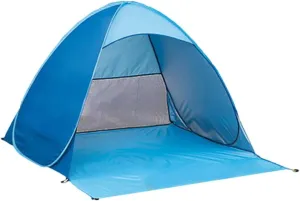 Portable Sun Shelter Quick-Open Tent Automatic Beach Tent Uv Blocking Camping Canopy Easy Setup Camping Sunshade