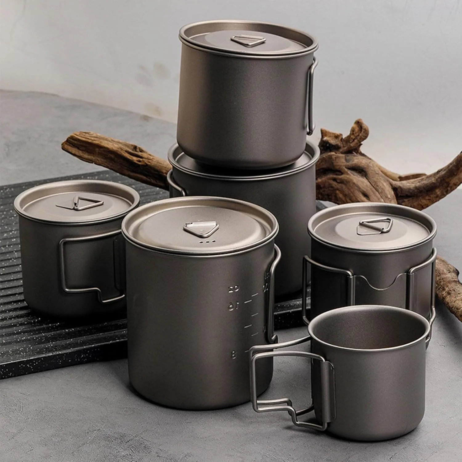 Portable Titanium Tea Mug for Camping and Hiking