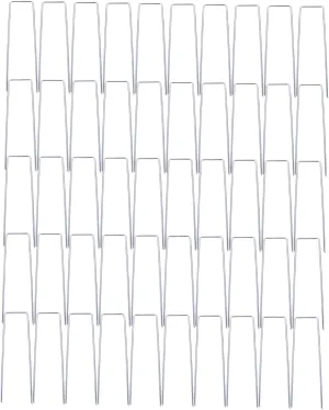Professional Outdoor U-Shaped Ground Nails 50pcs Set for Tent Canopy Tarp Landscaping and Garden