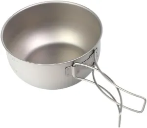 Pure Titanium Frying Pan, Foldable Portable Titanium Bowl Suitable For Outdoor Camping Barbecue(500ML)