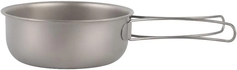 Pure Titanium Frying Pan, Portable Foldable Tableware, Suitable For Outdoor Camping, Cycling, Fishing(1200ml)