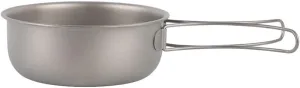 Pure Titanium Frying Pan, Portable Foldable Tableware, Suitable For Outdoor Camping, Cycling, Fishing(1200ml)