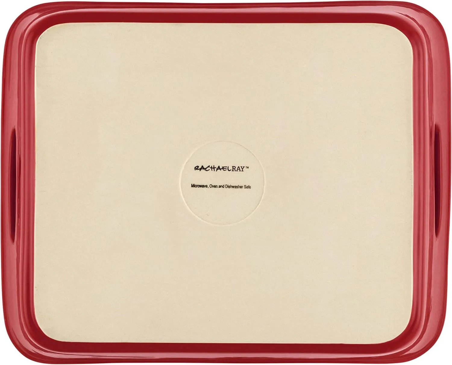 Rachael Ray Solid Glaze Ceramics Bakeware / Lasagna Pan / Baker, Rectangle - 9 Inch x 12 Inch, Red
