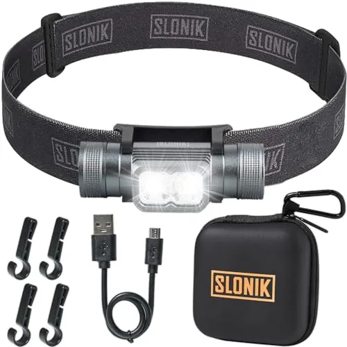 Rechargeable Headlamp for Adults-1000 Lumens Super Bright 60' Beam LED Flashlight