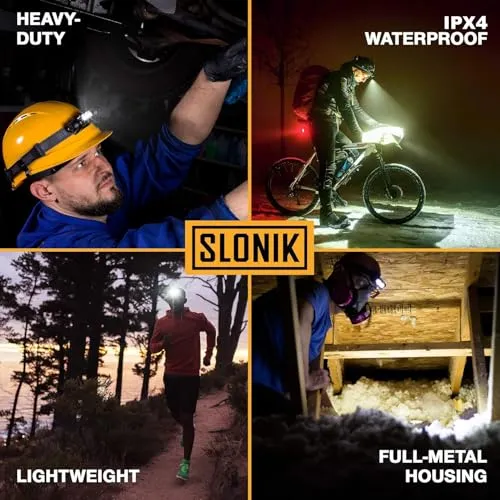 Rechargeable Headlamp for Adults-1000 Lumens Super Bright 60' Beam LED Flashlight