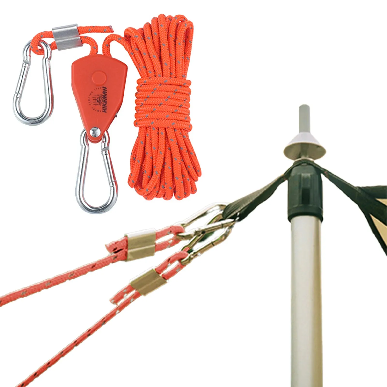 Reflective Camping Rope with Adjusters