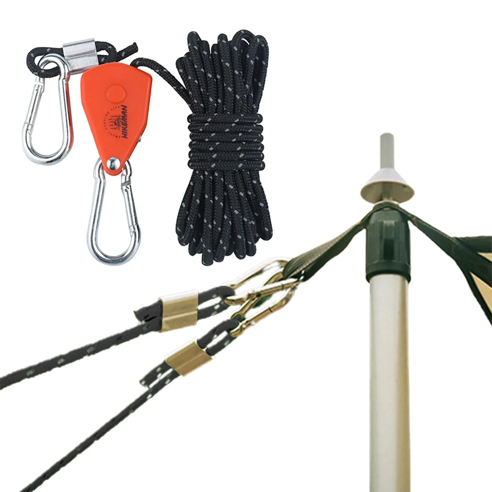 Reflective Camping Rope with Adjusters