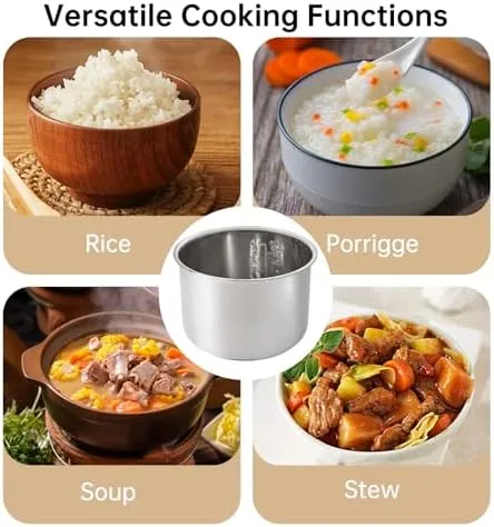 Replacement Inner Pot for Instant 6 quart - Stainless Steel Rice Cooker Pot Replacement, Polished Surface with Markings, Nonstick Replacement Insert Liner, for Instant Pot Accessories