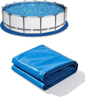 Round Pool Liner Pad, Outdoor Pool Floor Tarp Prevents Punctures and Wear, Leak-Proof, Pool Liner for Above Ground Swimming Pool, Outdoor Pool Mat (27 FT)