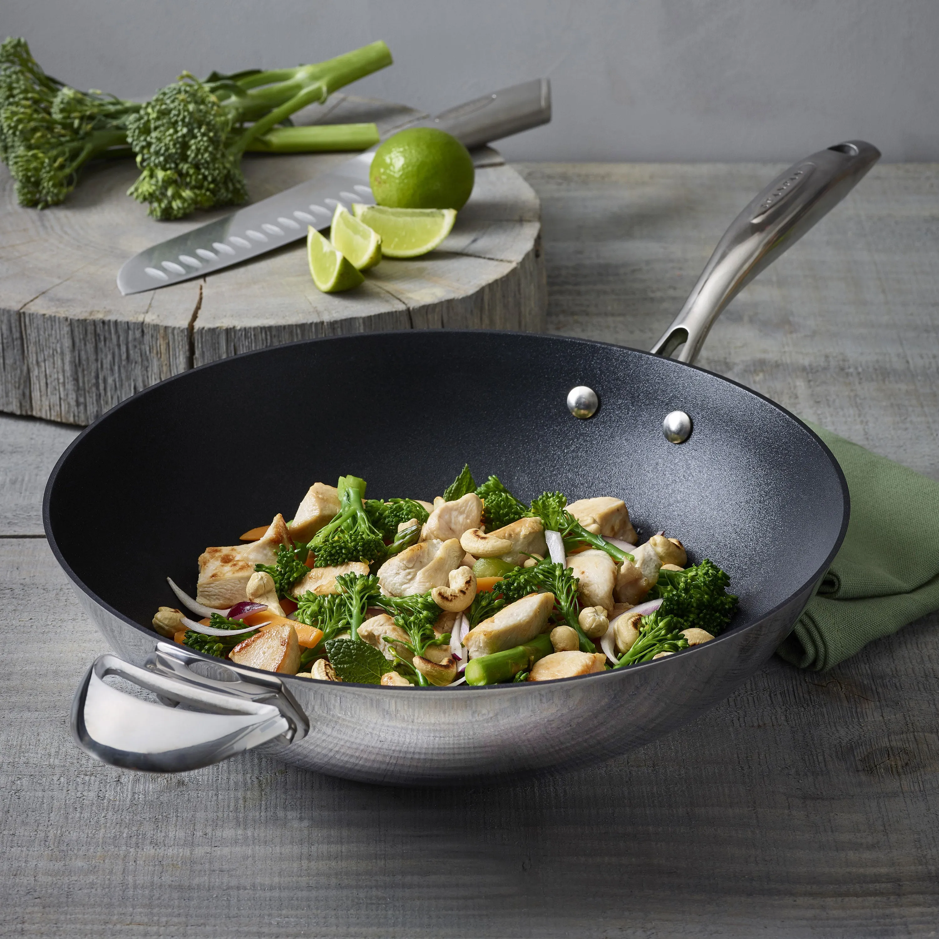 Scanpan HaptIQ 12.5" Stainless Steel Nonstick Wok