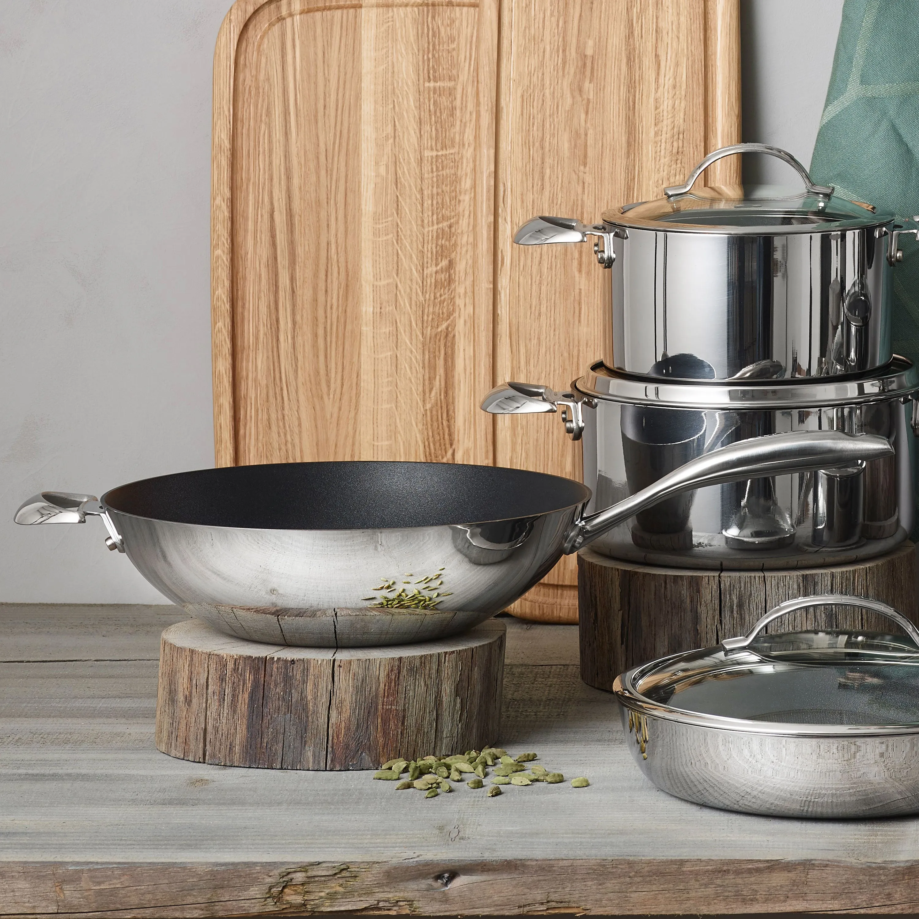 Scanpan HaptIQ 12.5" Stainless Steel Nonstick Wok