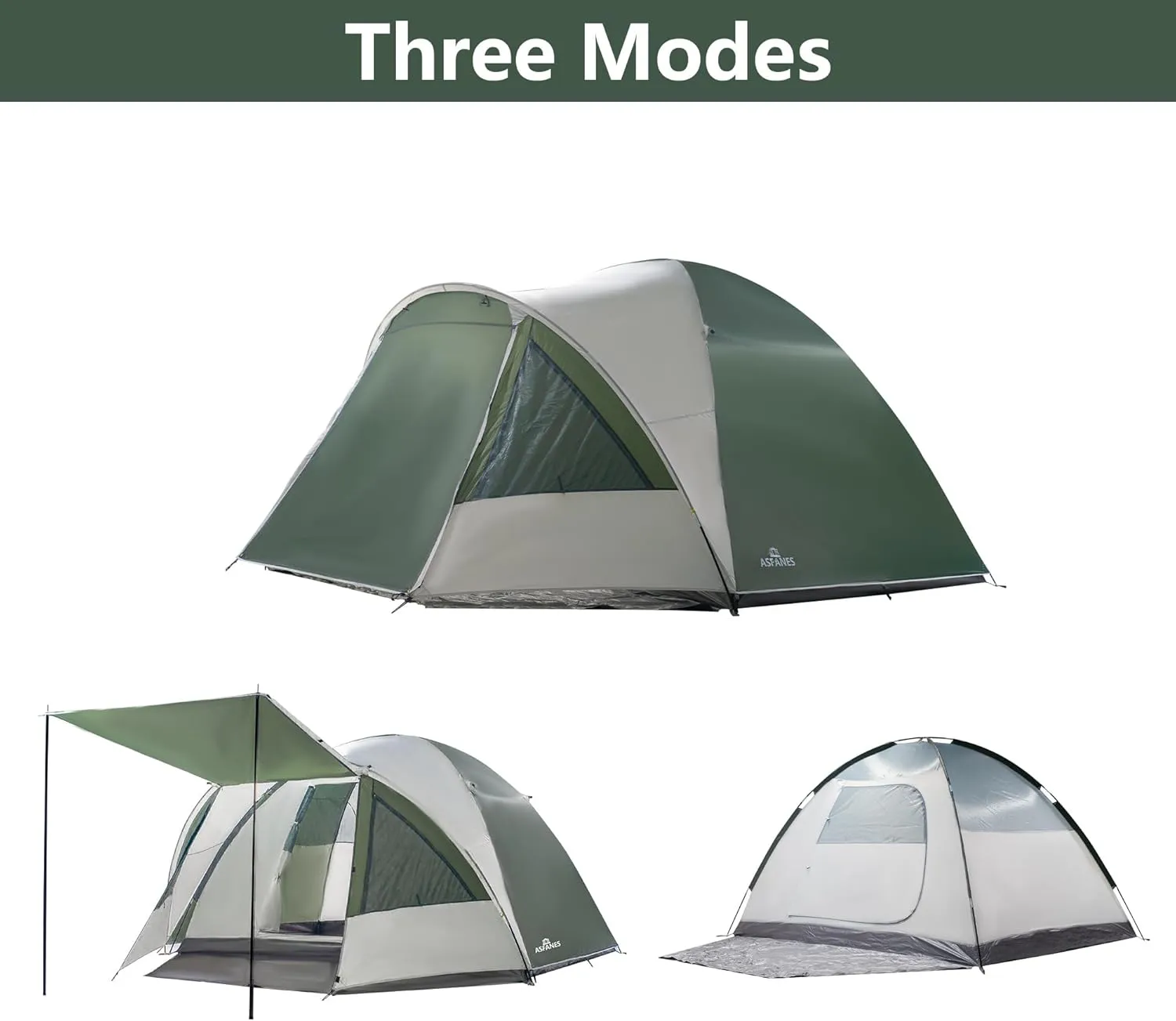 Screened Camping Tent, 4/6 Person Waterproof, Haven Tent, Backpack Double Layer Camping Tents with Canopy, Easy Setup and Portable Shelter for Outdoor, Picnic, Camping, Family Gathering.