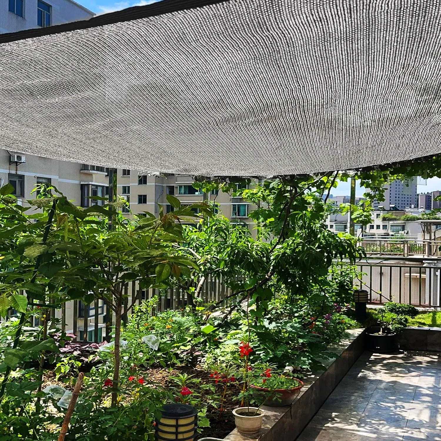 Shade Cloth-80% Aluminum Sunblock Neting,Durable Mesh Tarp with Grommets,Shade Cloth for Garden,Car, Outdoor Pergola,Greenhouse,Chicken Coop and Dog Kennel(Silver)