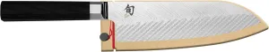 Shun Dual Core 7" Santoku Knife, Handcrafted Japanese All Purpose Knife, VG10 and VG2 Damascus Steel Blade, Pakkawood Handle, Versatile Japanese Cutting Tool
