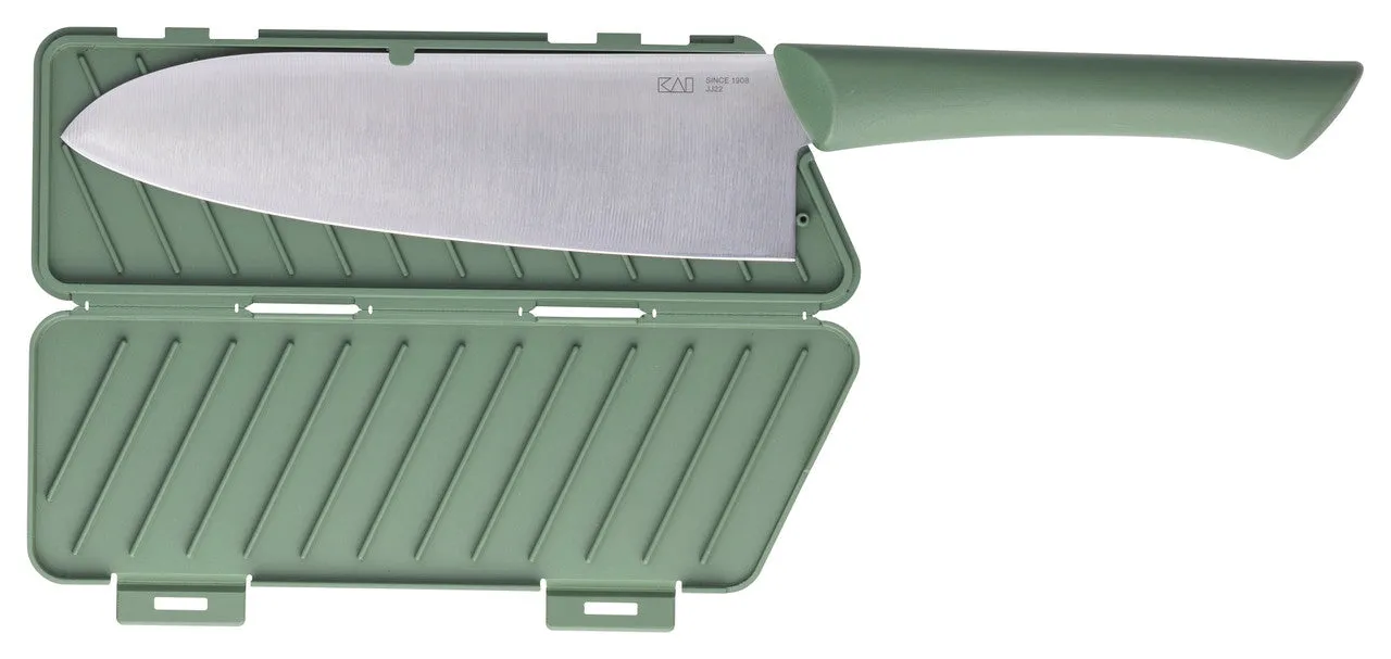 Shun Manasaya Santoku Knife 16.5cm (with Sheath) Green