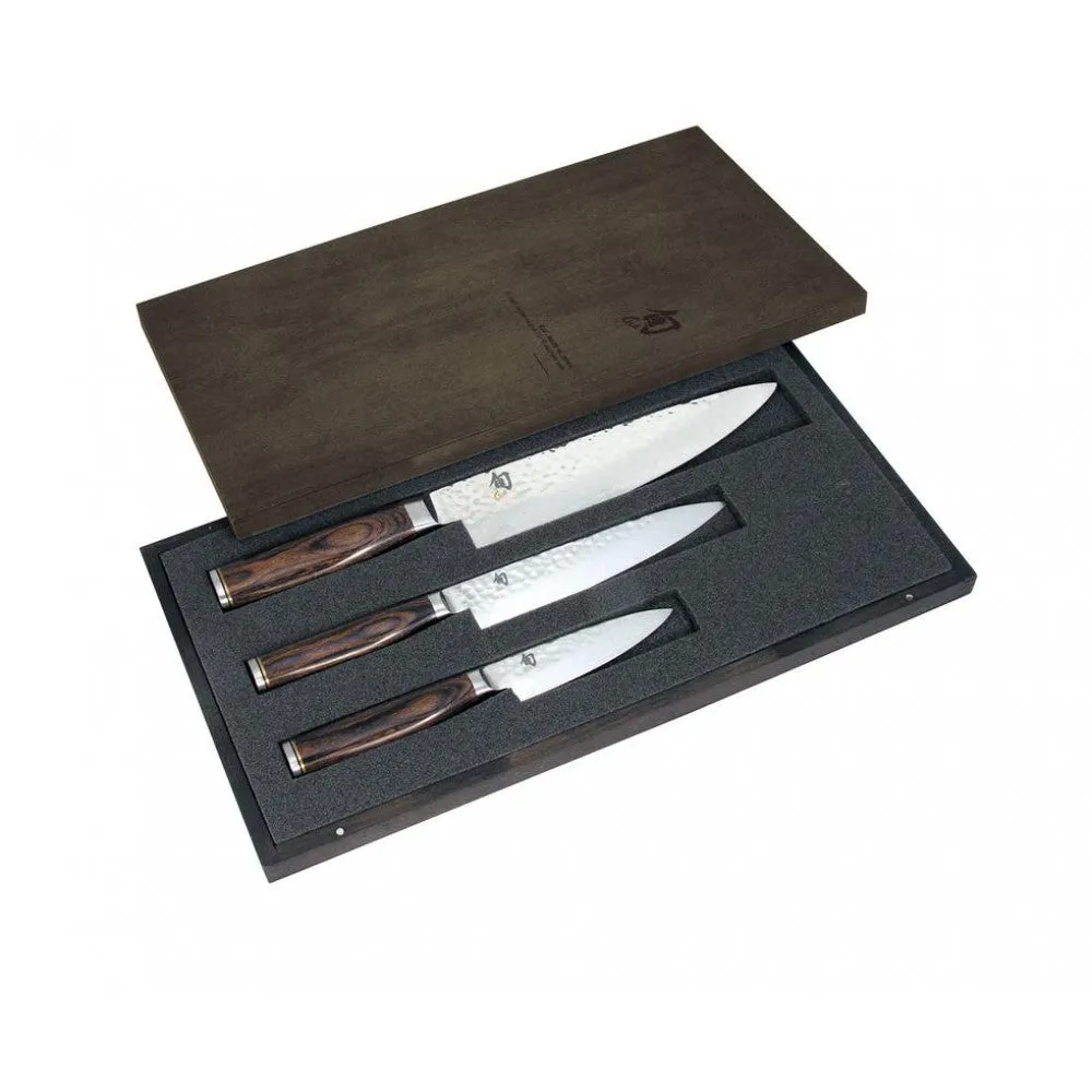 Shun Premier 3 Piece Chefs Knife Set