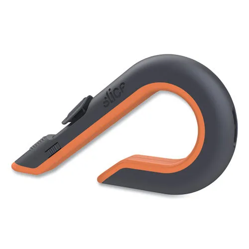 slice® Box Cutters, Double Sided, Replaceable, 1.29" Carbon Steel Blade, 7" Nylon Handle, Gray/Orange