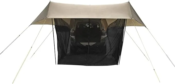 Slumberjack SJK Roadhouse Tarp, Hunting Camping & Overland Shelter Protects from Rain & Sun (Tarp with Screen)