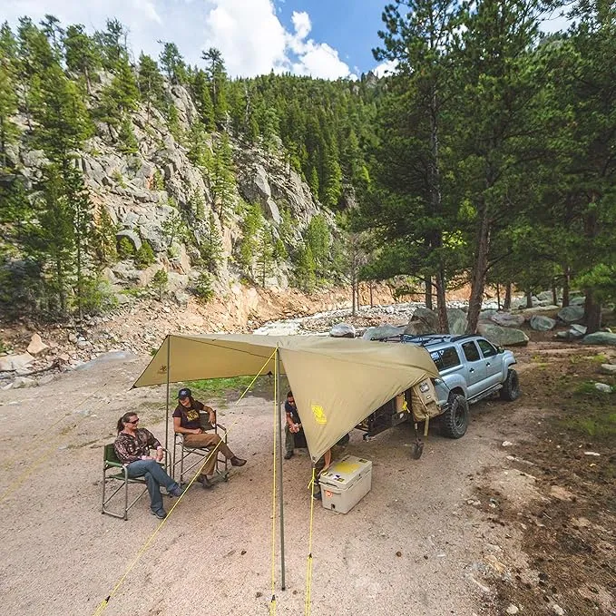Slumberjack SJK Roadhouse Tarp, Hunting Camping & Overland Shelter Protects from Rain & Sun (Tarp with Screen)