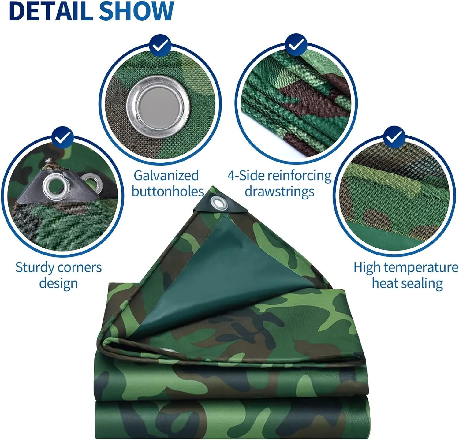 Small Multipurpose Cover, Heavy Duty Canvas with Eyelets, 450g/m² Multipurpose Tarp for Garden Furniture, Ground Sheets, Pool Cover, Camping(1.5x2m)