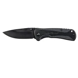Smith & Wesson Assisted Opening Knives Black Plain Blade 3.25in Assisted Folding Knife