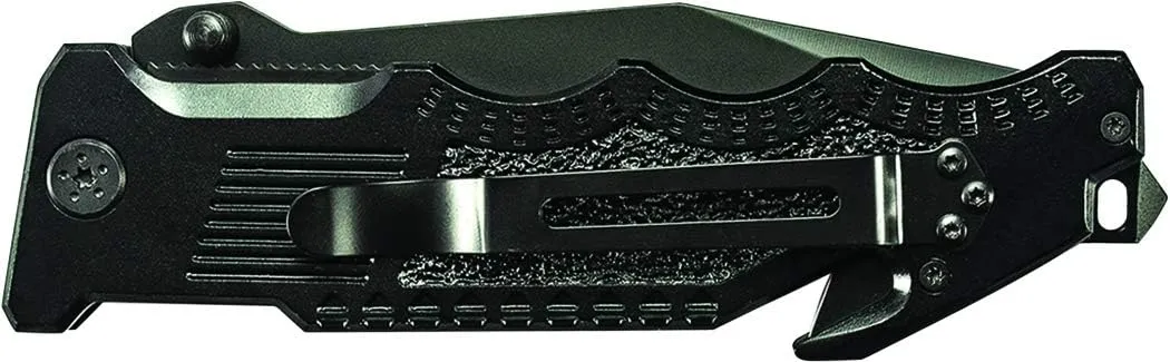 Smith & Wesson Border Guard 10in High Carbon S.S. Folding Knife with 4.4in Tanto Blade and Aluminum Handle for Tactical, Survival and EDC