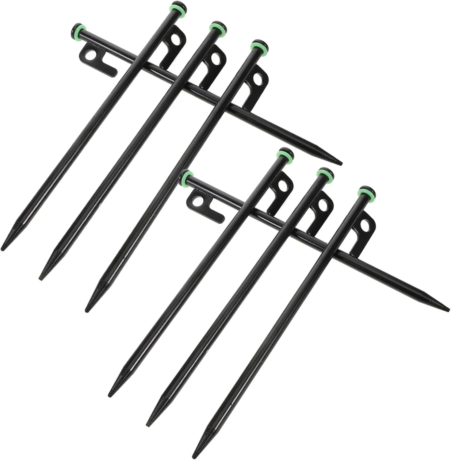 Sosoport 1Set Heavy Duty Outdoor Stakes with Glow Ring for Enhanced Visibility Durable Steel Tent Pegs for Camping Hiking and Beach Use Versatile Ground Compatibility and Elongated Design