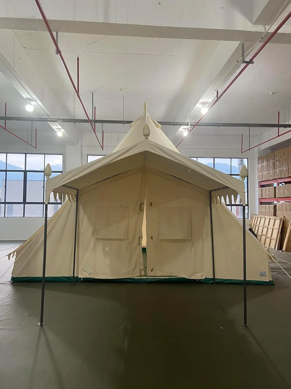 Spacious Family-Friendly Canvas Tent for Memorable Outdoor Adventures, 4 Seasons, with Porch for Extra Comfort and Activities