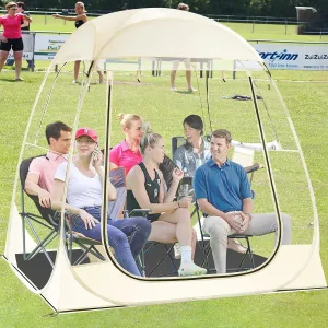 Sports Tent Instant Pop Up Tent Shelter with Sealed Floor Sun Shelter Clear Bubble Tent Sports Weatherproof Tent for Outdoor Watching Sport Events,Camping,Fishing (4~6 Person)
