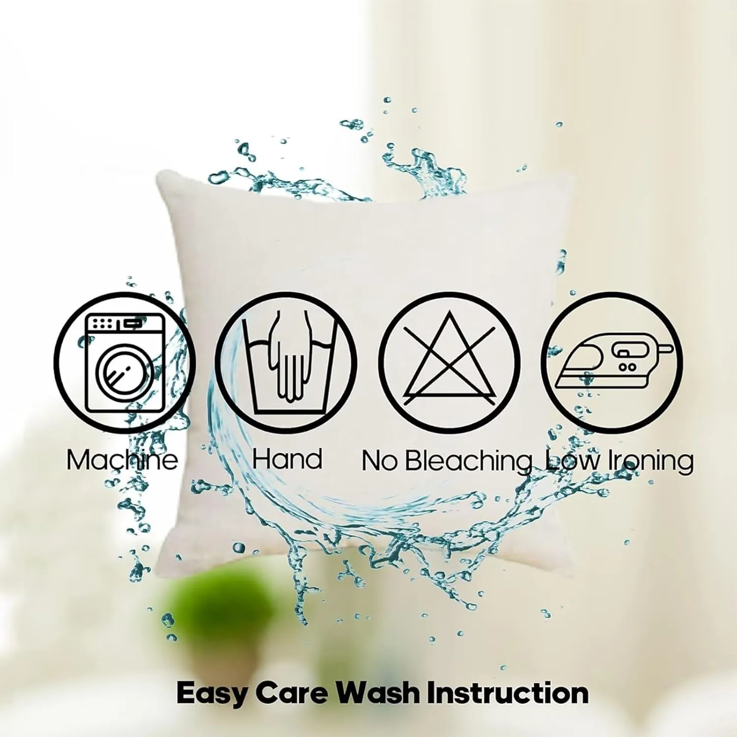 Spring Outdoor Pillows Waterproof, Flower Throw Pillow Covers 18x18 in Set of 4, Waterproof Velvet Decorative Cushion Covers for Patio Garden Porch Bench Chair Sofa Bed Indoor Home Room Decor MI-Z