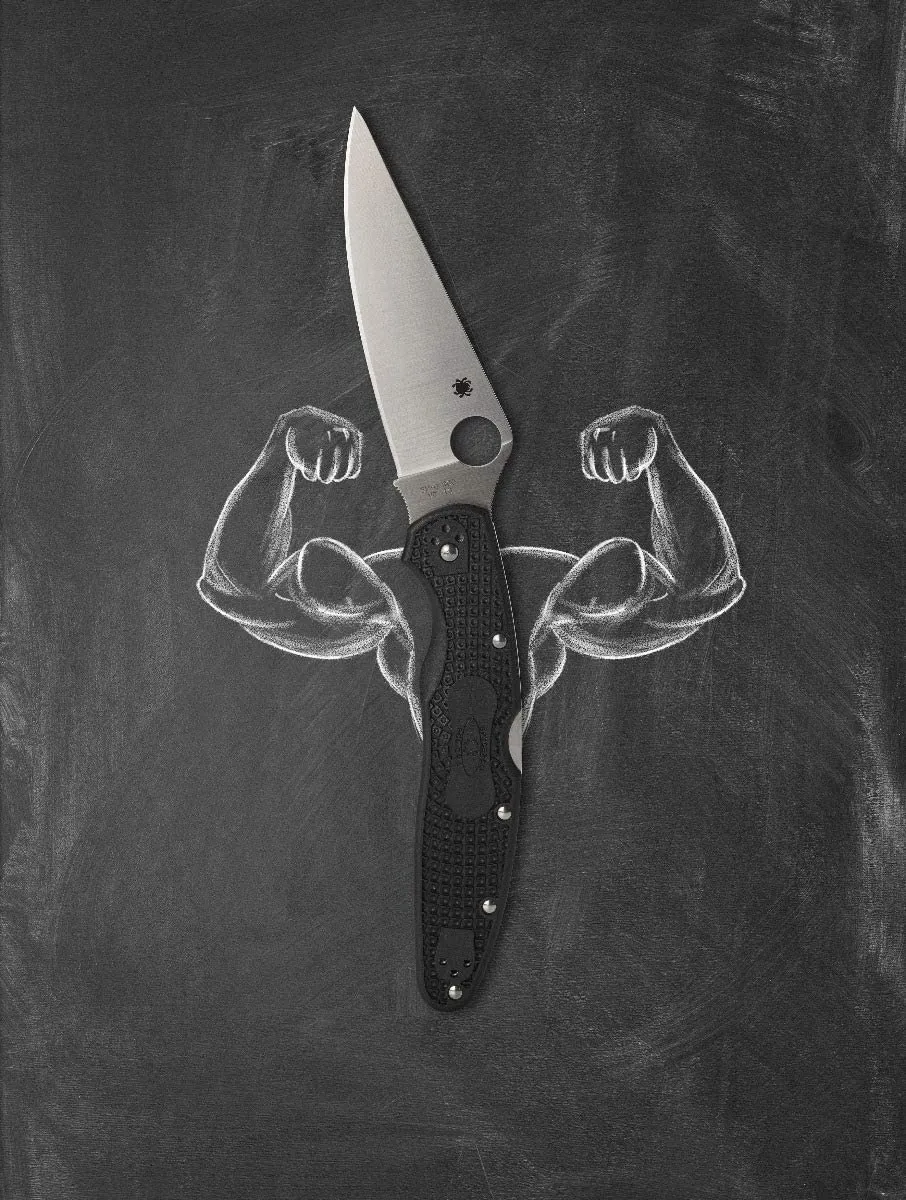 Spyderco C07PBK4 Police 4 Lightweight PlainEdge Folding Pocket Knife