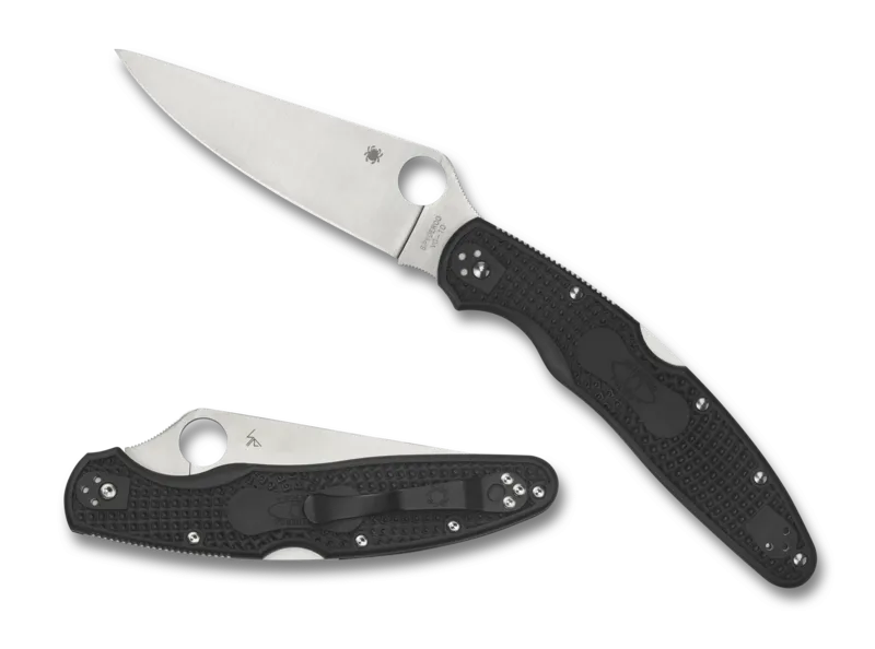 Spyderco C07PBK4 Police 4 Lightweight PlainEdge Folding Pocket Knife