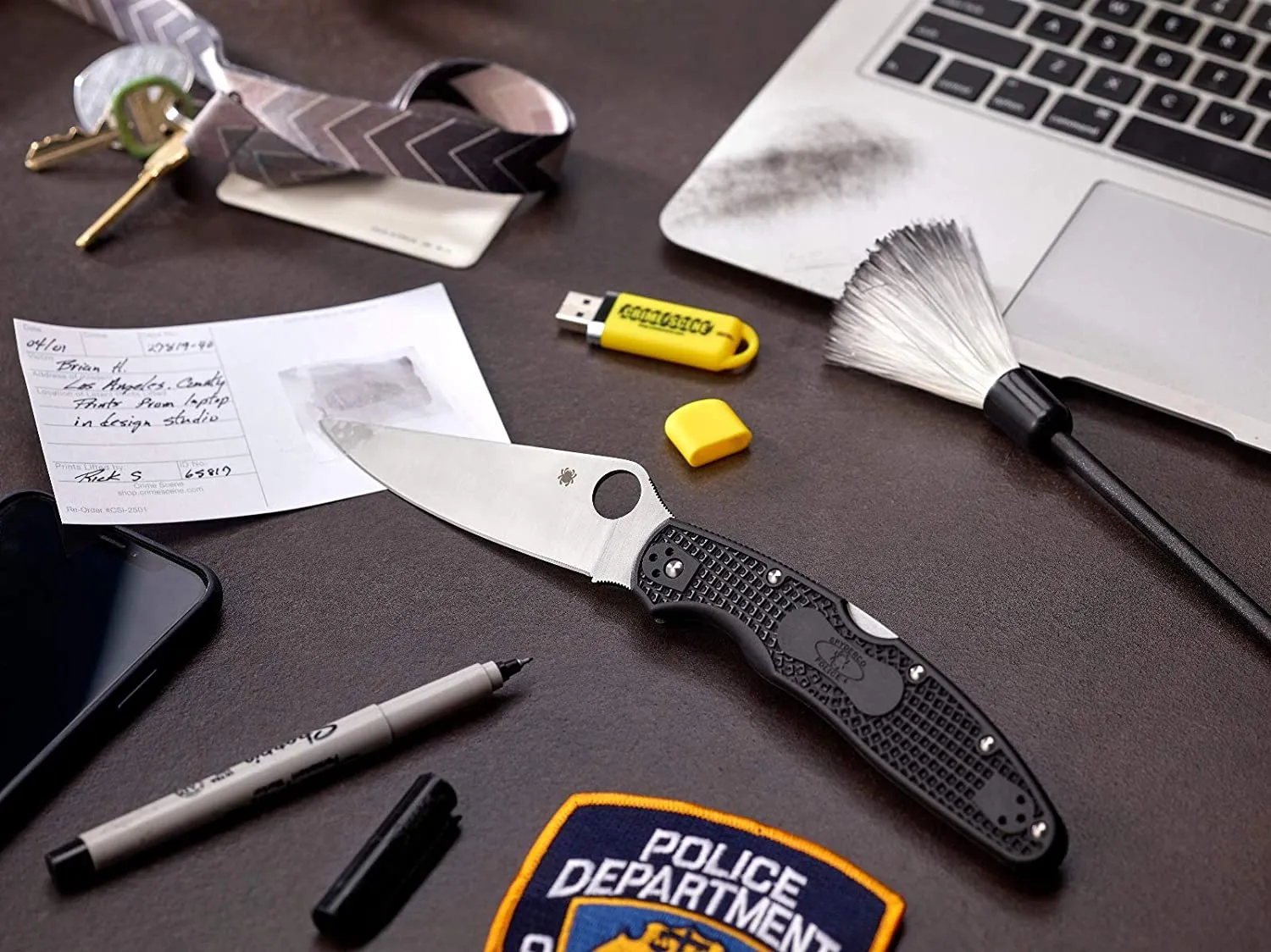 Spyderco C07PBK4 Police 4 Lightweight PlainEdge Folding Pocket Knife