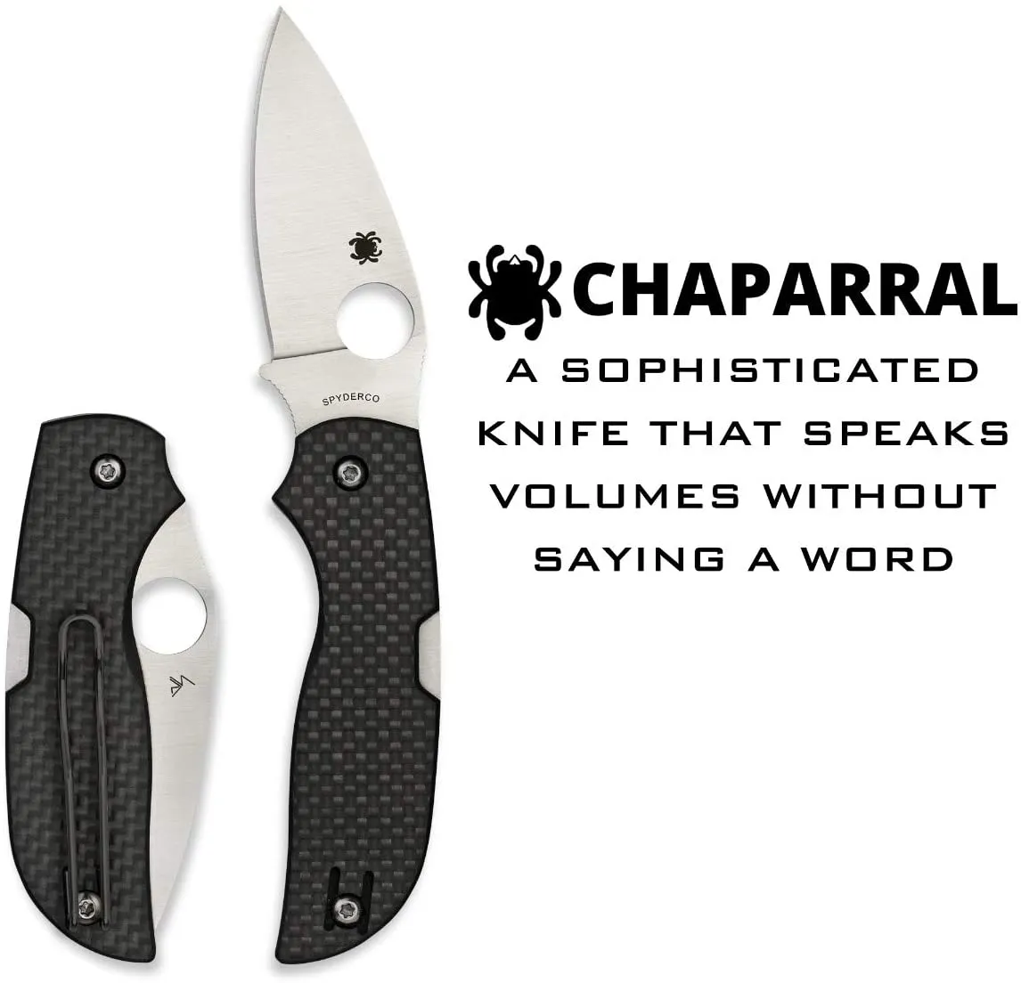 Spyderco Chaparral Prestige Folding Knife Carbon Fiber/G-10 Laminate Handle PlainEdge