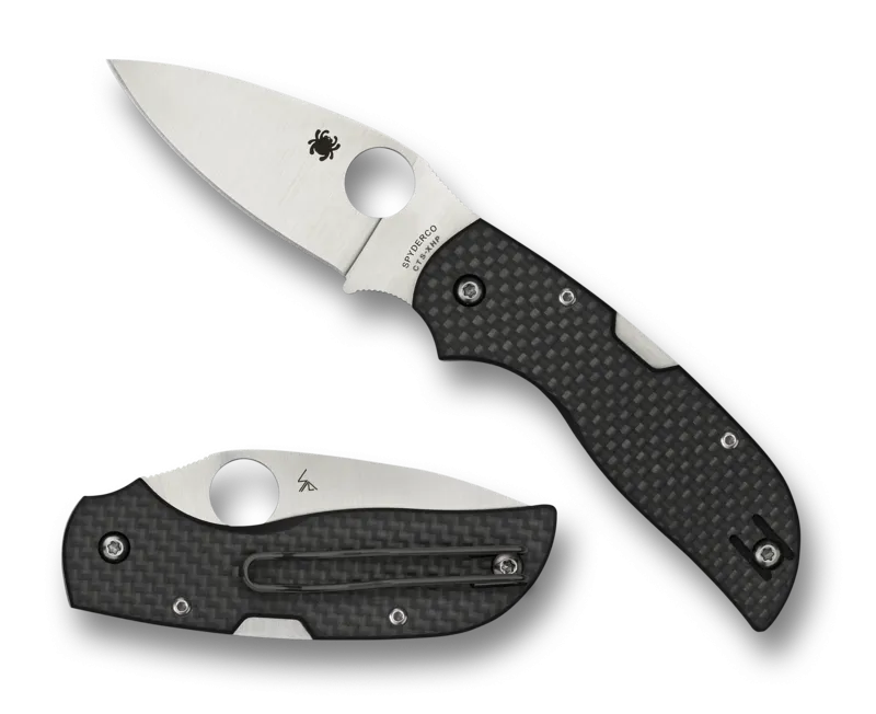 Spyderco Chaparral Prestige Folding Knife Carbon Fiber/G-10 Laminate Handle PlainEdge