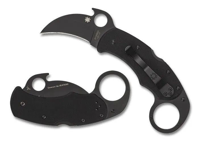 Spyderco Karahawk VG-10 Black 2.29" Folding Pocket Knife (C170GBBKP)
