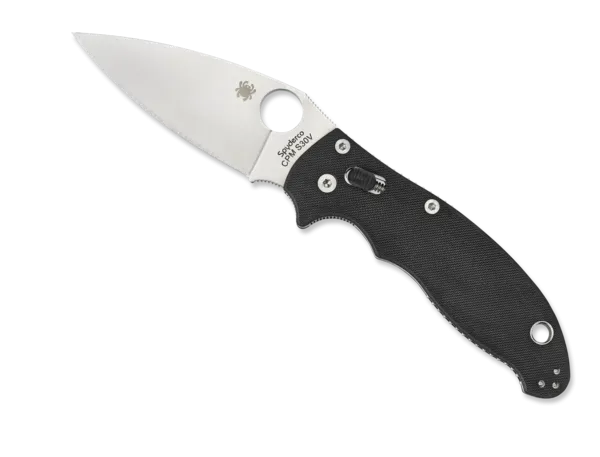 Spyderco Manix 2 Black G-10 3.37" Plain Edge Folding Pocket Knife (C101GP2)