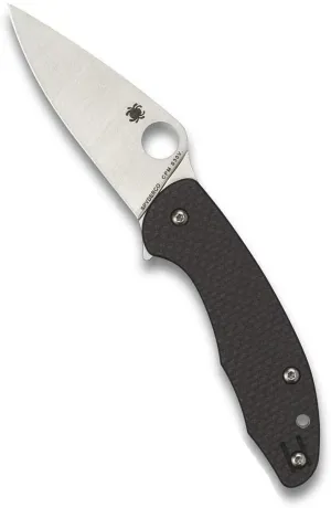 Spyderco Mantra 3 Premium Flipper PlainEdge Knife with Carbon Fiber G-10 Handle