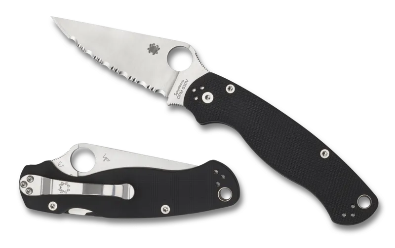 Spyderco Para Military 2 G-10 Black Signature Folding Knife