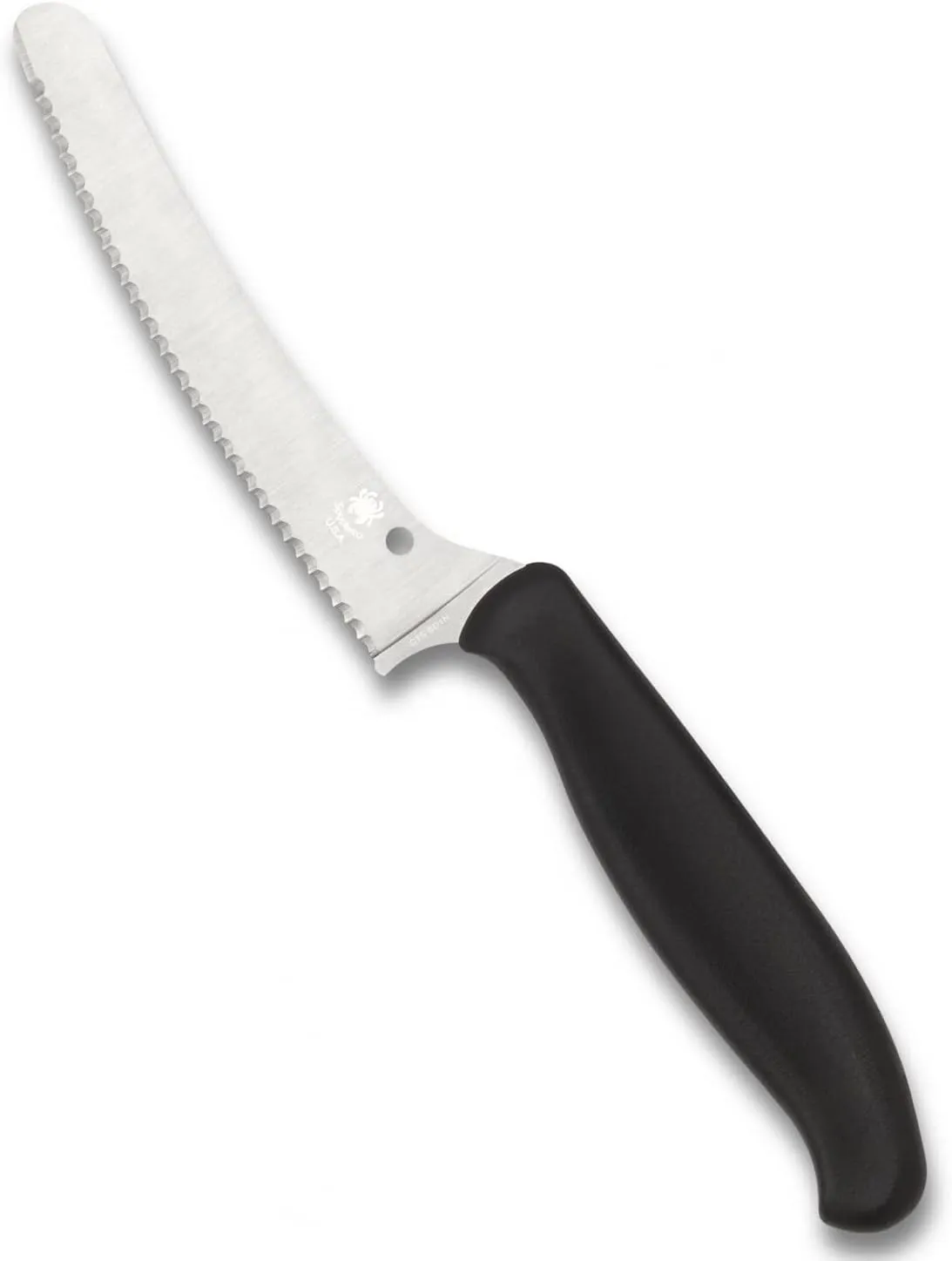 Spyderco Z-Cut Kitchen Knife with 4.3" Blunt Tip CTS BD1N Stainless Steel Blade and Durable Black Polypropylene Handle - SpyderEdge - K13SBK