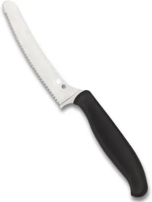 Spyderco Z-Cut Kitchen Knife with 4.3" Blunt Tip CTS BD1N Stainless Steel Blade and Durable Black Polypropylene Handle - SpyderEdge - K13SBK