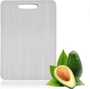Stainless Steel Cutting Board,Metal Cutting Boards for Kitchen,304 Stainless Steel Food Grade Chopping Board for Meat,Fruit,Vegetables(39x28cm)