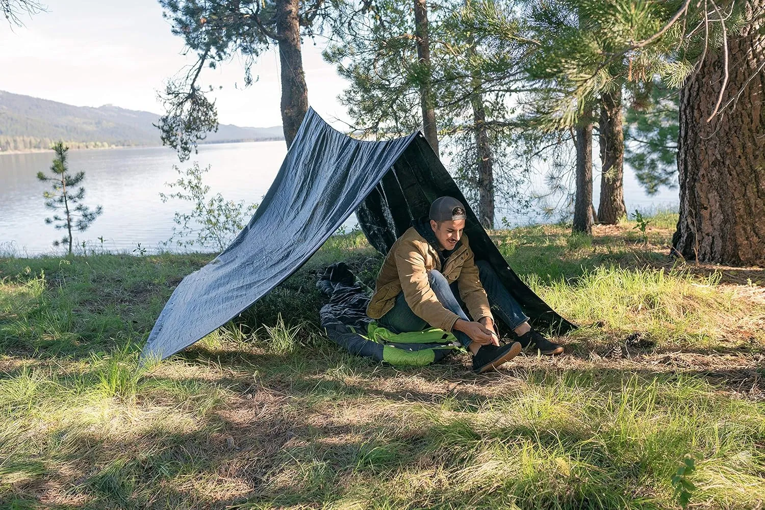 Stansport Medium-Duty Rip-Stop Tarp 10' x 18' - Dark Green (T-1018)