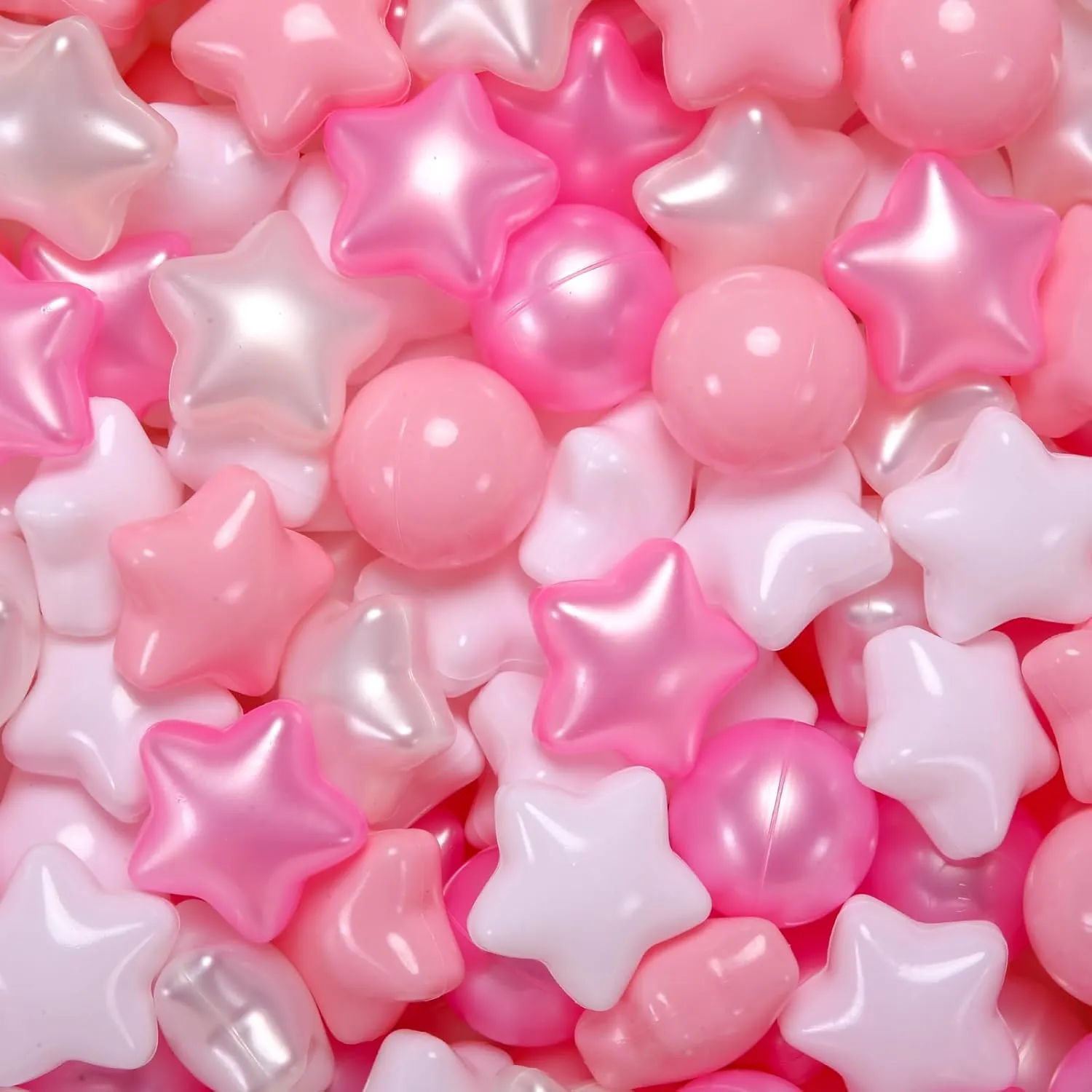 Star Ball Pit Balls for Toddlers Ball Pits, 50 100 200 500 1000 Ball Pit Ball Star Shapes for Kids, Boys Girls Bounce House, Play Tent, Baby Pool, Party Decoration.