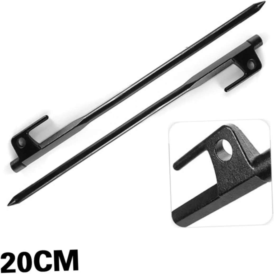 Sturdy Tent Ground Nails 4pcs 20cm Steel Pegs for Tarp Awning Canopy Hook for Easy Removal