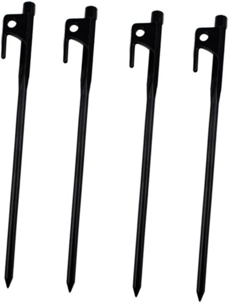 Sturdy Tent Ground Nails 4pcs 20cm Steel Pegs for Tarp Awning Canopy Hook for Easy Removal