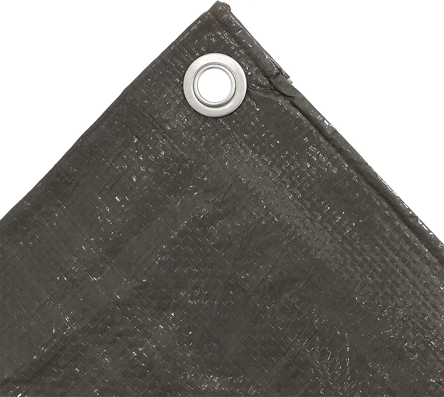 Sunnydaze 9 x 12 Foot Plastic Reversible Heavy-Duty Multipurpose Tarp - Laminated on Both Sides - Dark Gray
