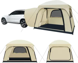 SUV Tent, Dual Mode (Party & Privacy), Heavy-Duty Oxford Fabric, Sturdy Metal Frame, Quick Connect Setup for SUV/Jeep/Truck with Cap, All-Season Waterproof Camping Shelter