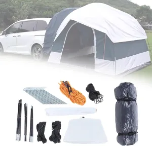 SUV Tent for Camping, New Universal 4 Person Camping Tents Canopy Car Shelter Tent, Double Layered Design, Waterproof PU2000-3000mm, Includes Rainfly and Storage Bag, for Outdoor Travel